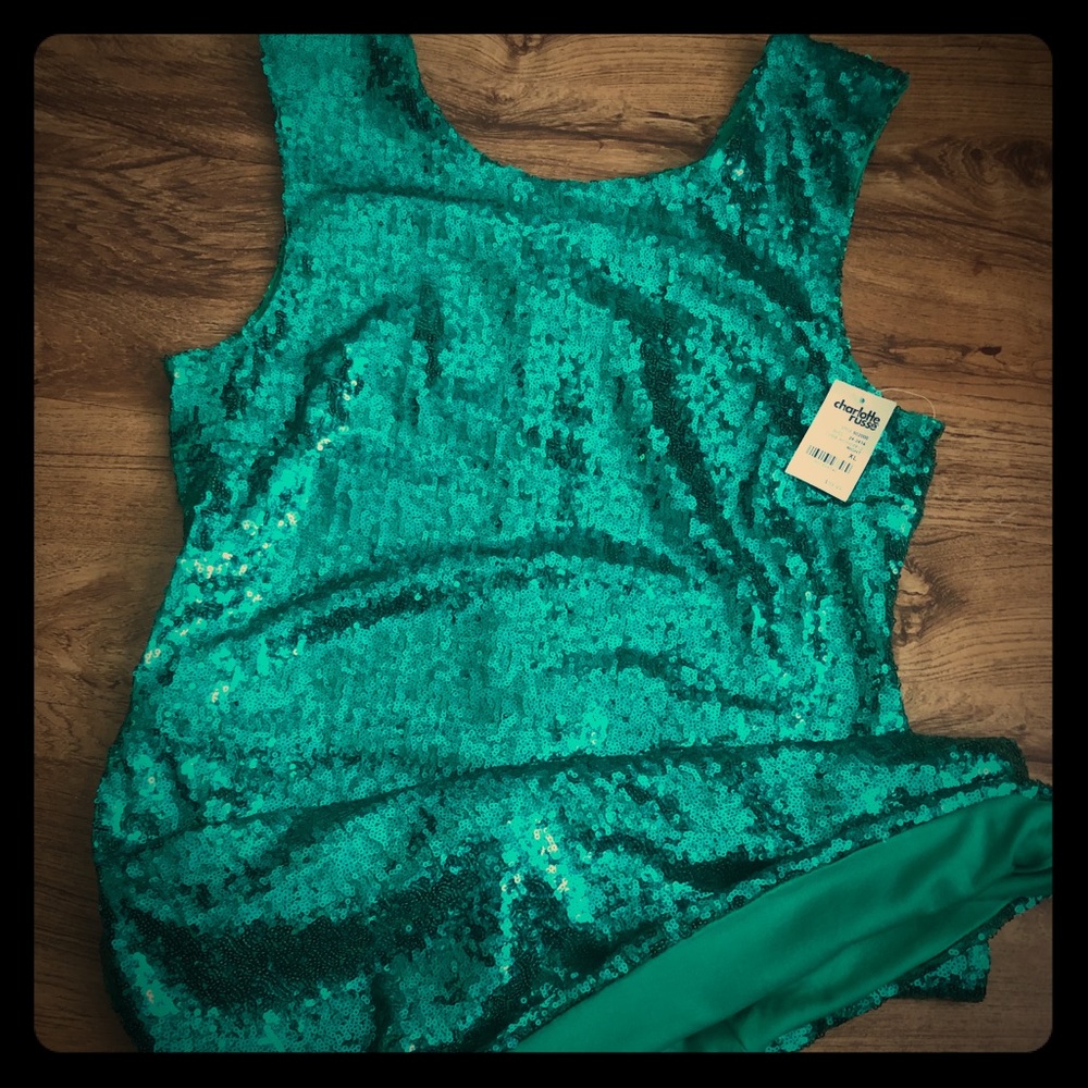 NWT Charlotte Russe Green Sequine Dress